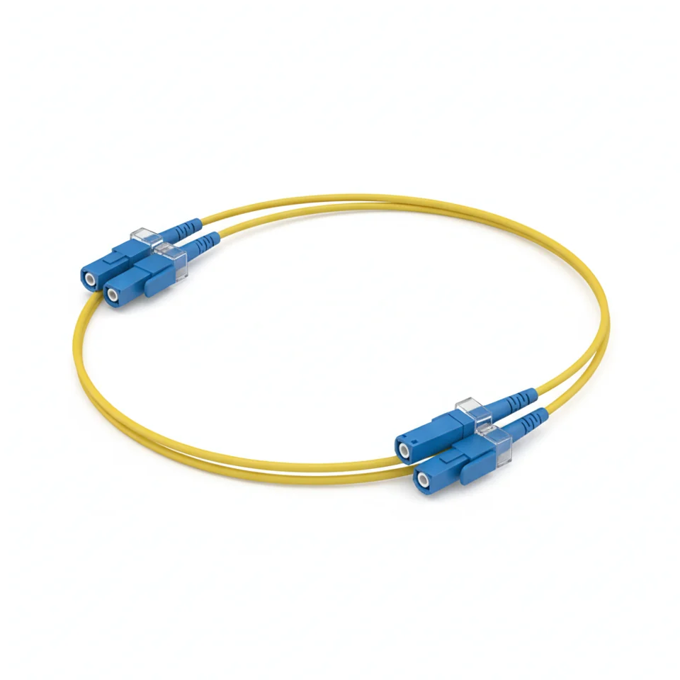 LC-LC Duplex OS2 Patch Cord; 2 m; LC/UPC-LC/UPC; duplex; 2.0 mm jacket; yellow
